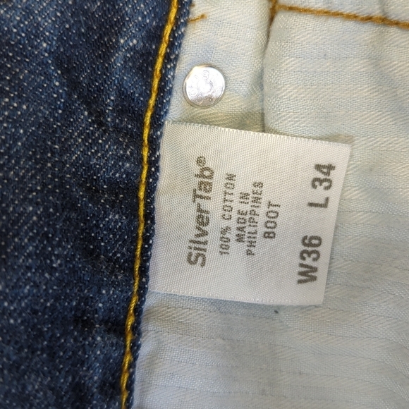 Levi's Silver Tab Men's Bootcut Medium Wash Jeans Size 36W 34L - Picture 8 of 12